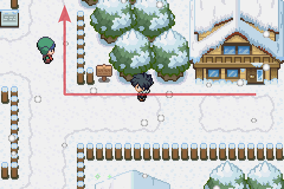 Going to the north of Frozen Heights. / Pokémon Unbound