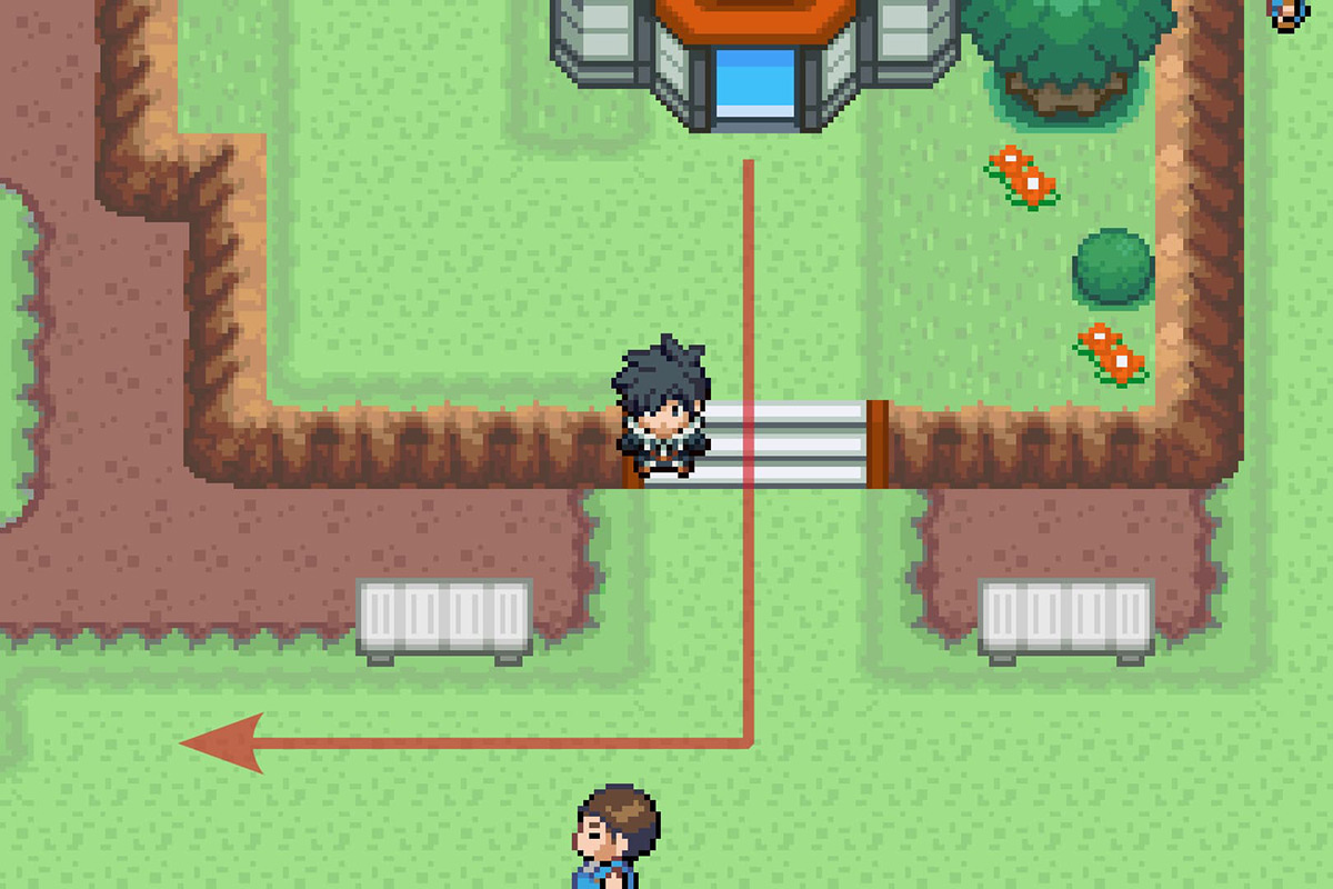 Going west from the Tarmigan Town Pokemon Center. / Pokémon Unbound