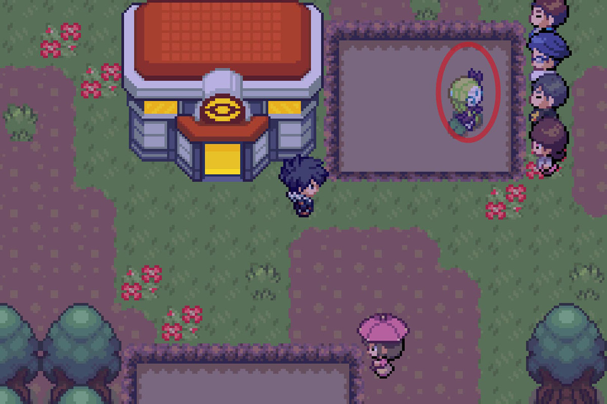 Seeing Meloetta east of the Polder Town Pokemon Center. / Pokémon Unbound