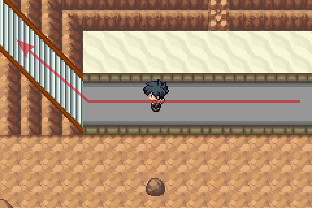 Climbing the long set of stairs. / Pokémon Unbound