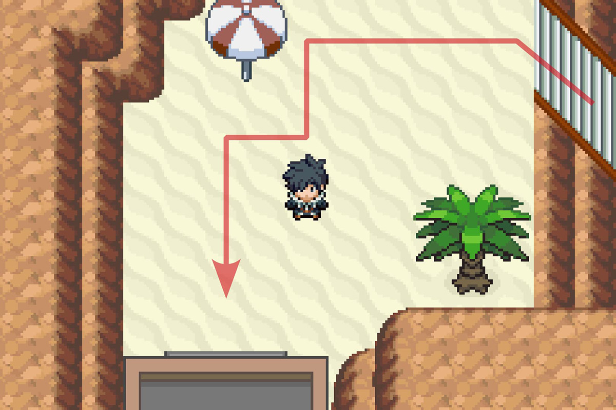 Entering the connector leading outside of the city. / Pokémon Unbound