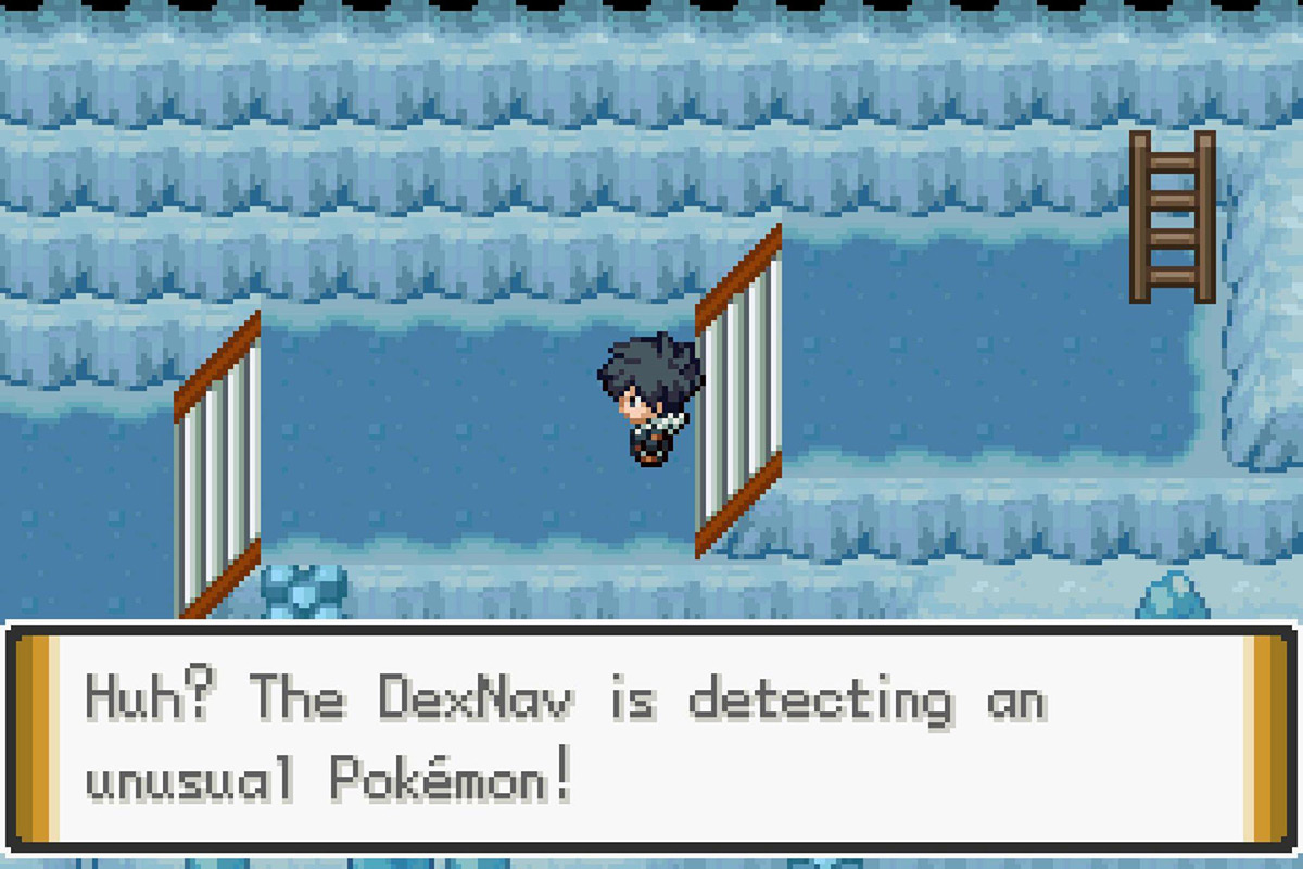The DexNav detecting an unusual Pokemon. / Pokémon Unbound