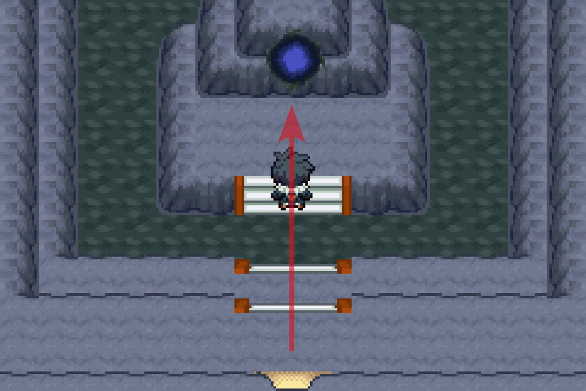 Approaching the portal to the Distortion World. / Pokémon Unbound