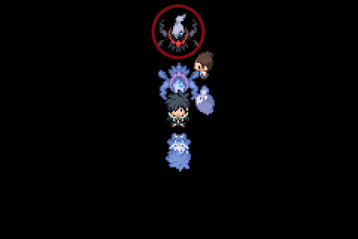 Approaching the nightmare Darkrai. / Pokémon Unbound