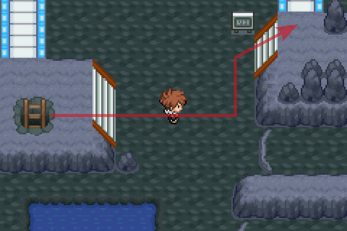 Climbing the east stairs. / Pokémon Unbound