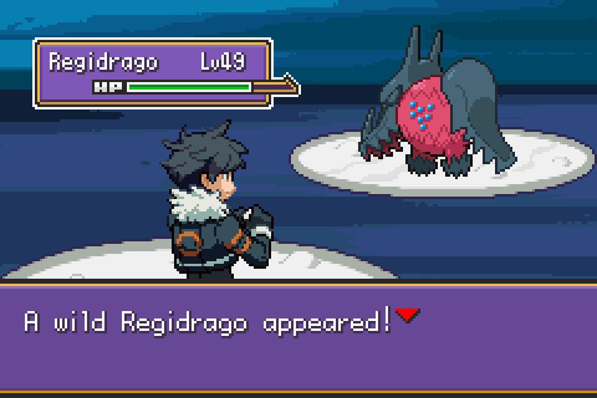 Encountering Regidrago. / Pokémon Unbound