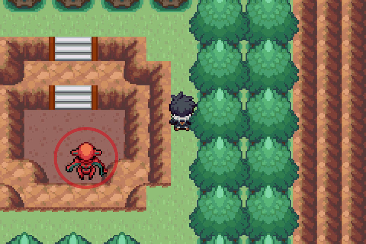 Finding Deoxys inside a hole. / Pokémon Unbound