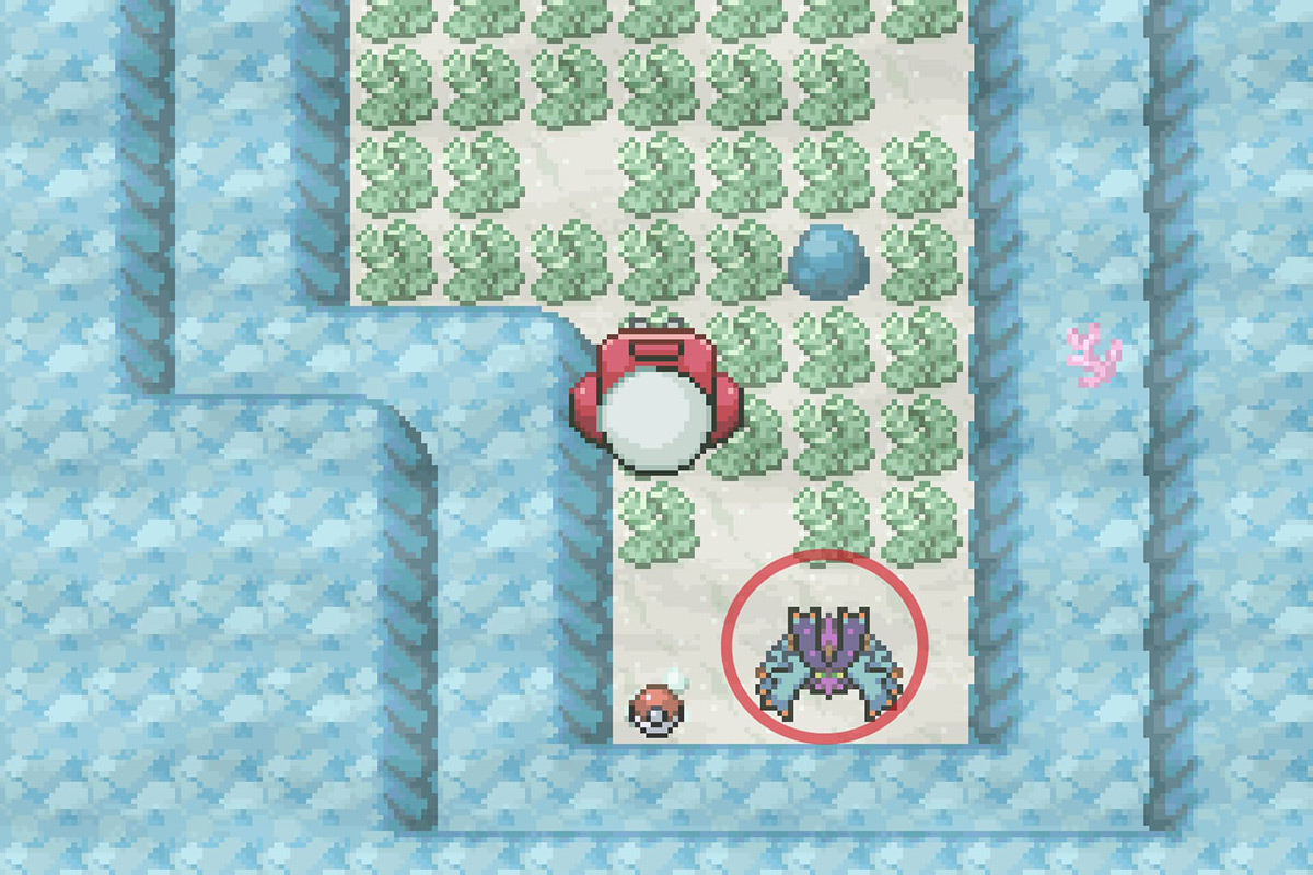 Approaching the wild Toxapex. / Pokémon Unbound