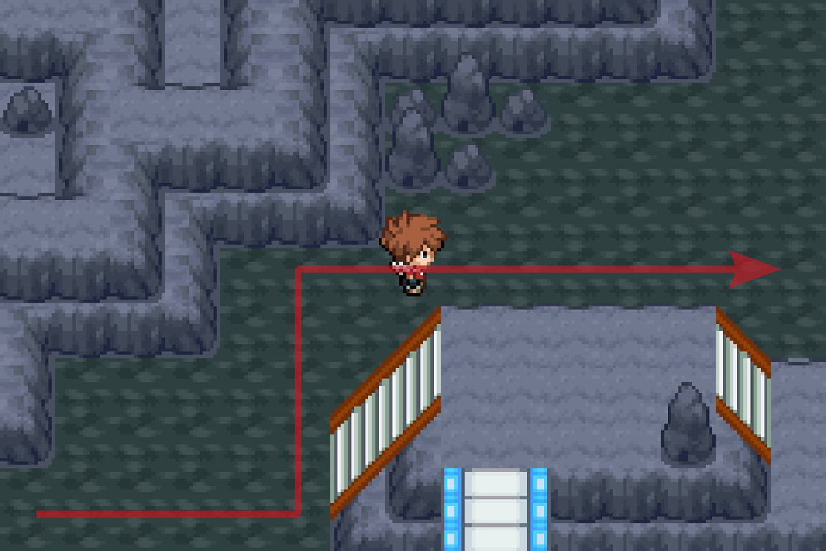 Following the northeast path. / Pokémon Unbound