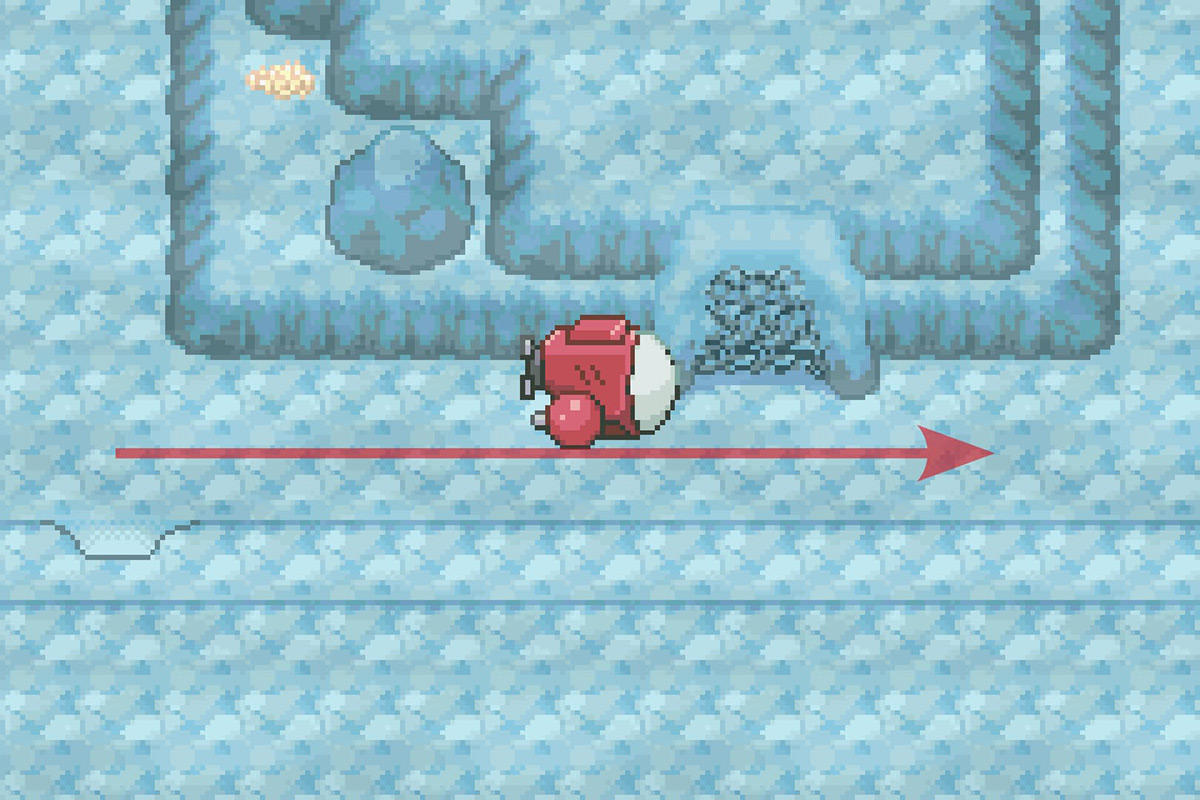 Going east after exiting the warehouse. / Pokémon Unbound
