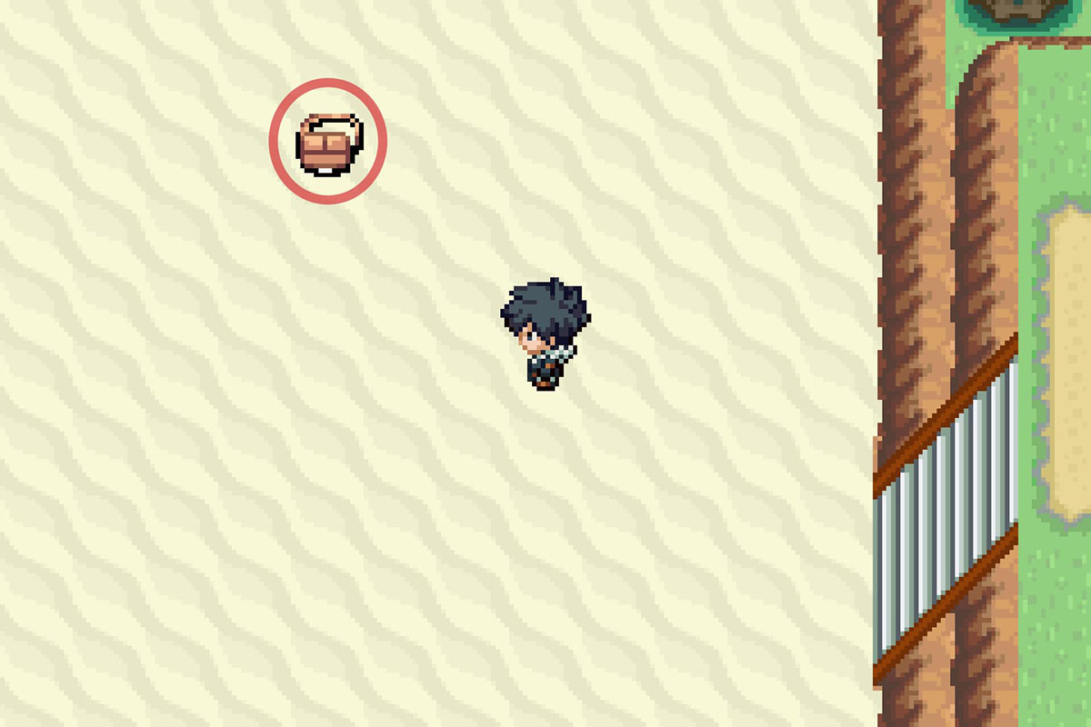 Finding the bag with Cosmog inside. / Pokémon Unbound