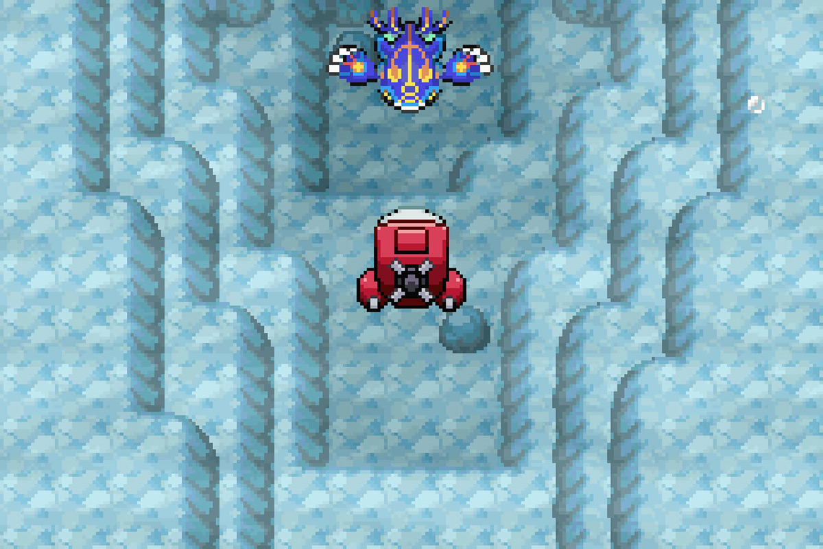Challenging Kyogre. / Pokémon Unbound