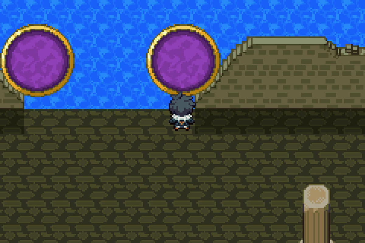 The portal with Lugia. / Pokémon Unbound