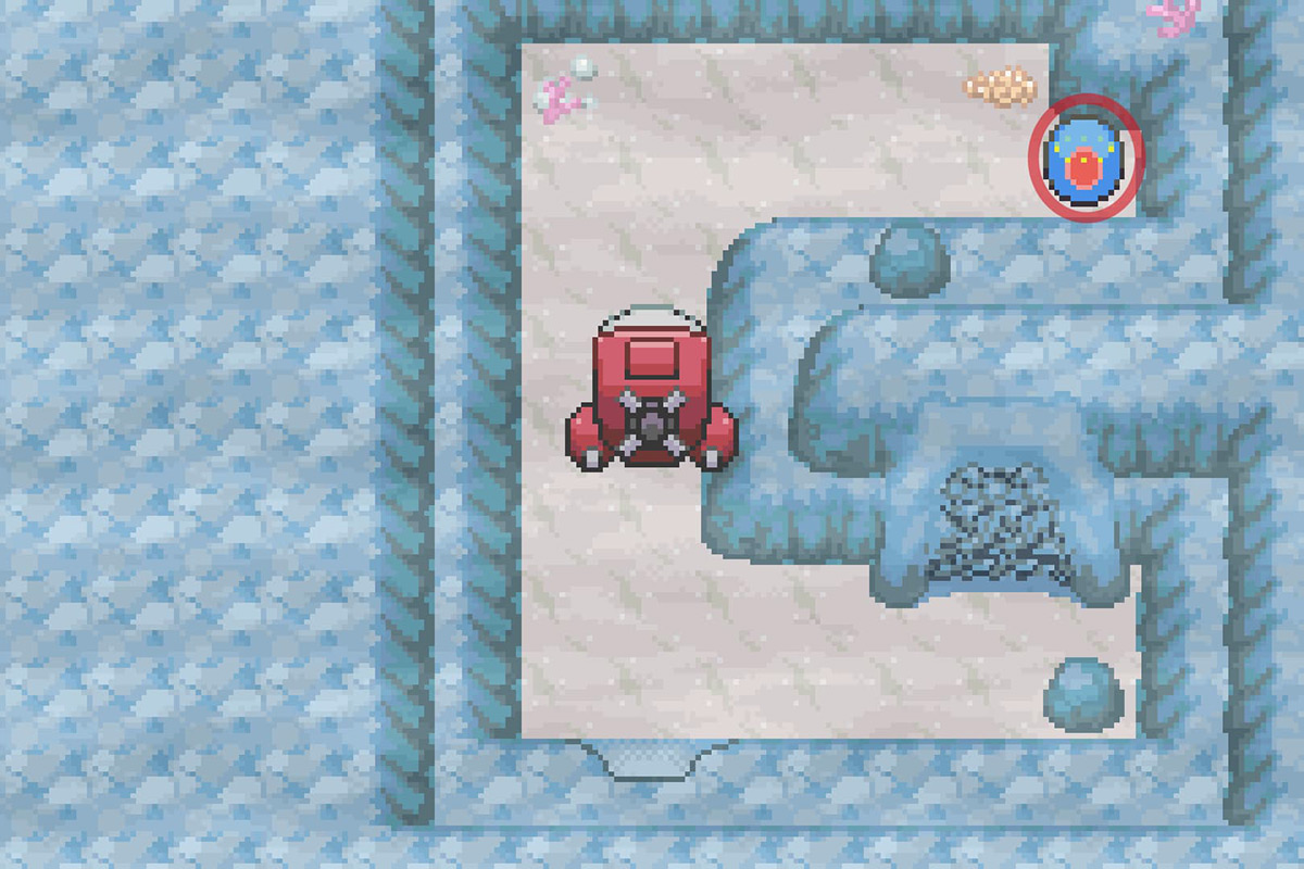 Approaching the Manaphy egg. / Pokémon Unbound