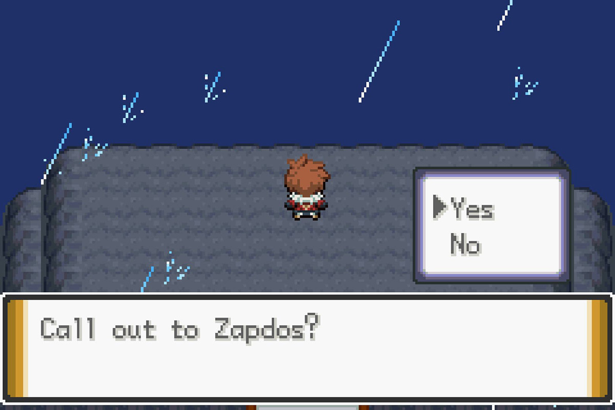 Calling out to Zapdos. / Pokémon Unbound