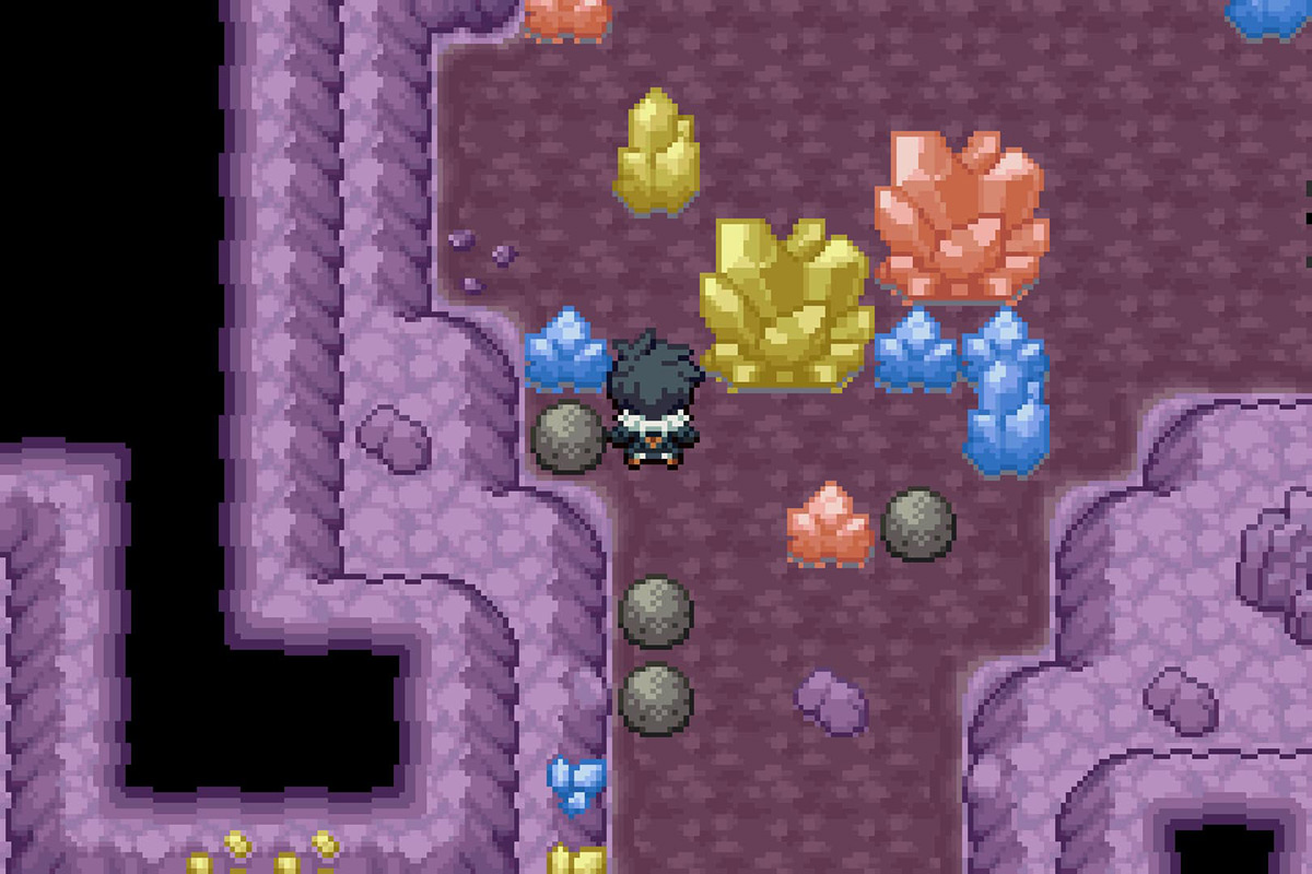 Using Strength to solve the boulder puzzle. / Pokémon Unbound