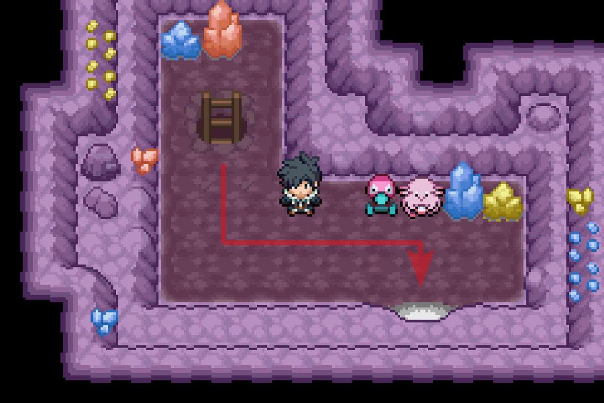 Exiting Crystal Peak. / Pokémon Unbound