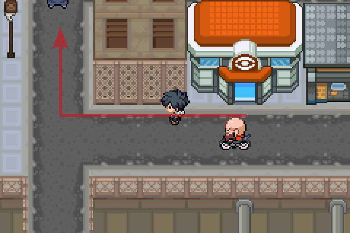 Going west from the Antisis City Pokemon Center. / Pokémon Unbound