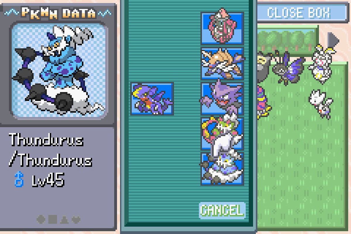 Putting Thundurus and Tornadus on the team. / Pokémon Unbound