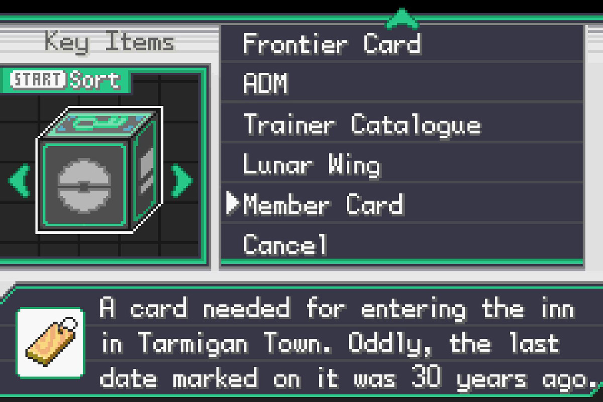 The Member Card. / Pokémon Unbound