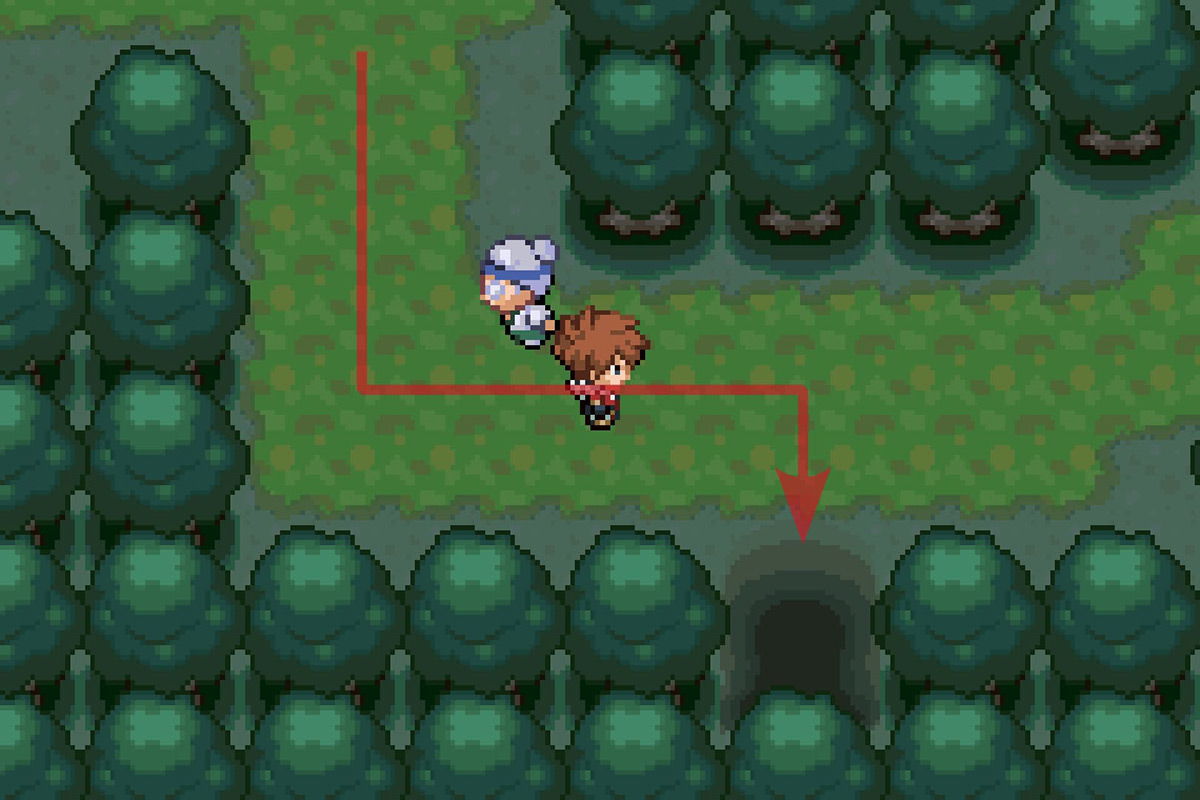 Entering Redwood Forest. / Pokémon Unbound