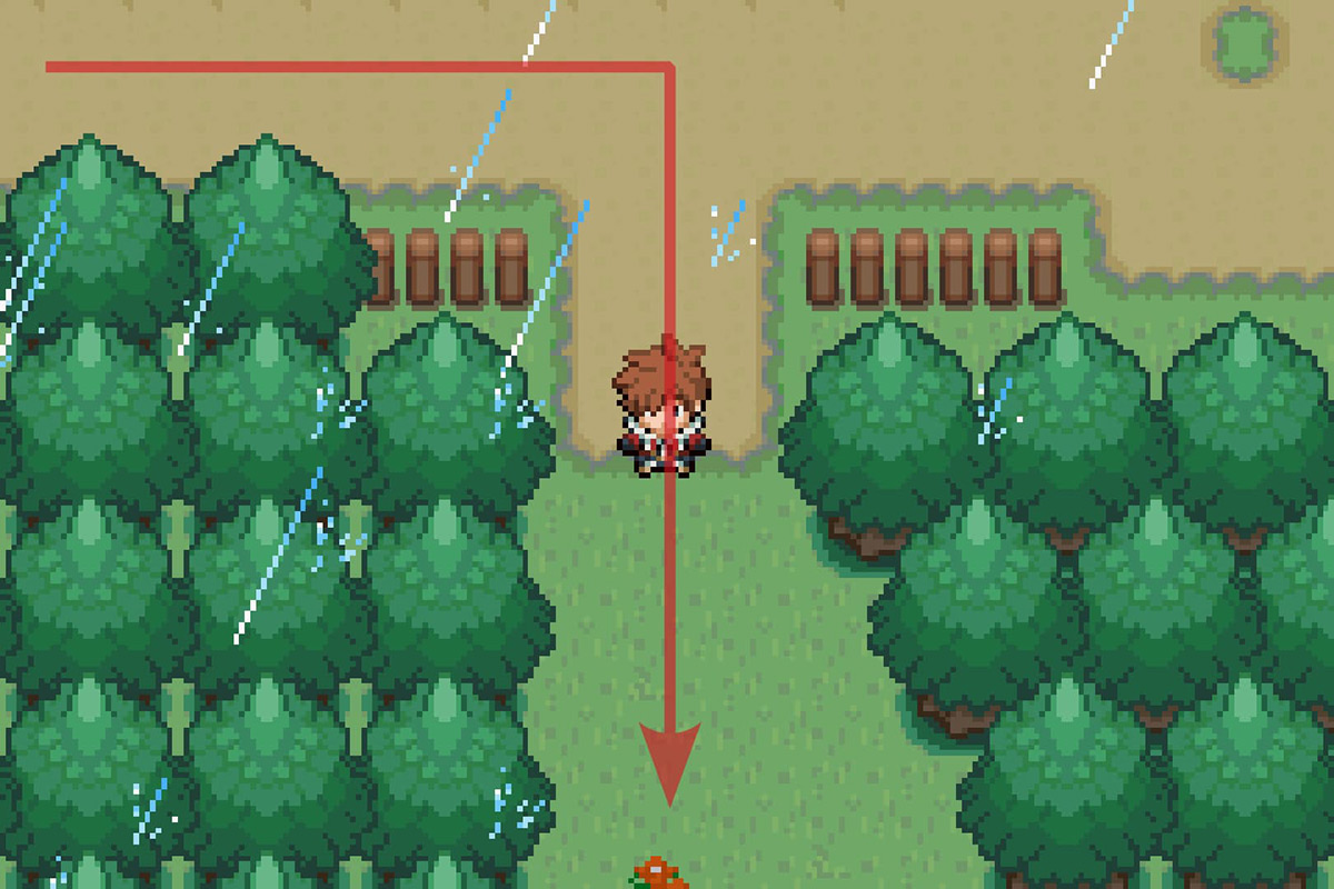 Following the path south in Magnolia FIelds. / Pokémon Unbound