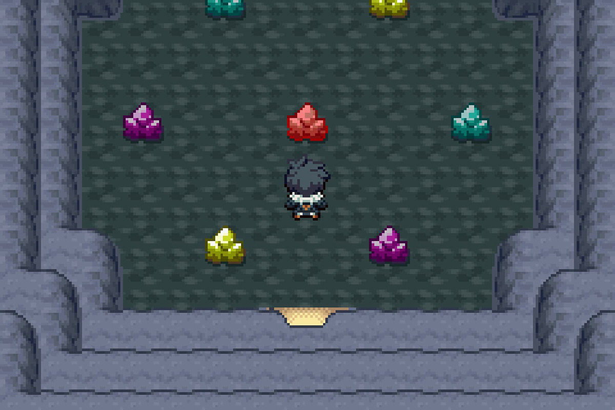 The crystal puzzle players must solve. / Pokémon Unbound