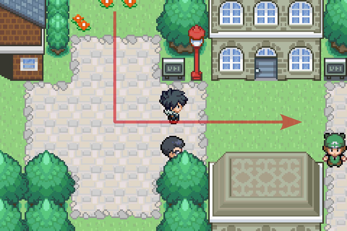 Taking the first turn east. / Pokémon Unbound