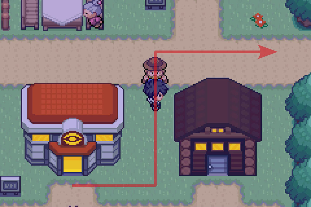 Leaving Magnolia Town from the east exit. / Pokémon Unbound