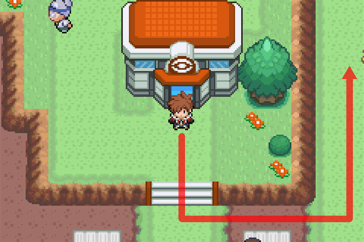 Moving to the northern end of town / Pokémon Unbound