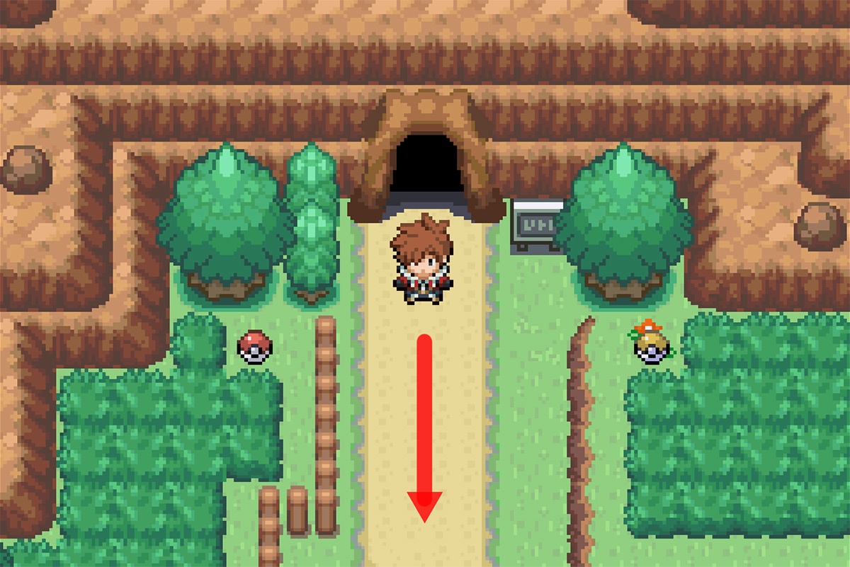 Moving towards the cuttable tree / Pokémon Unbound