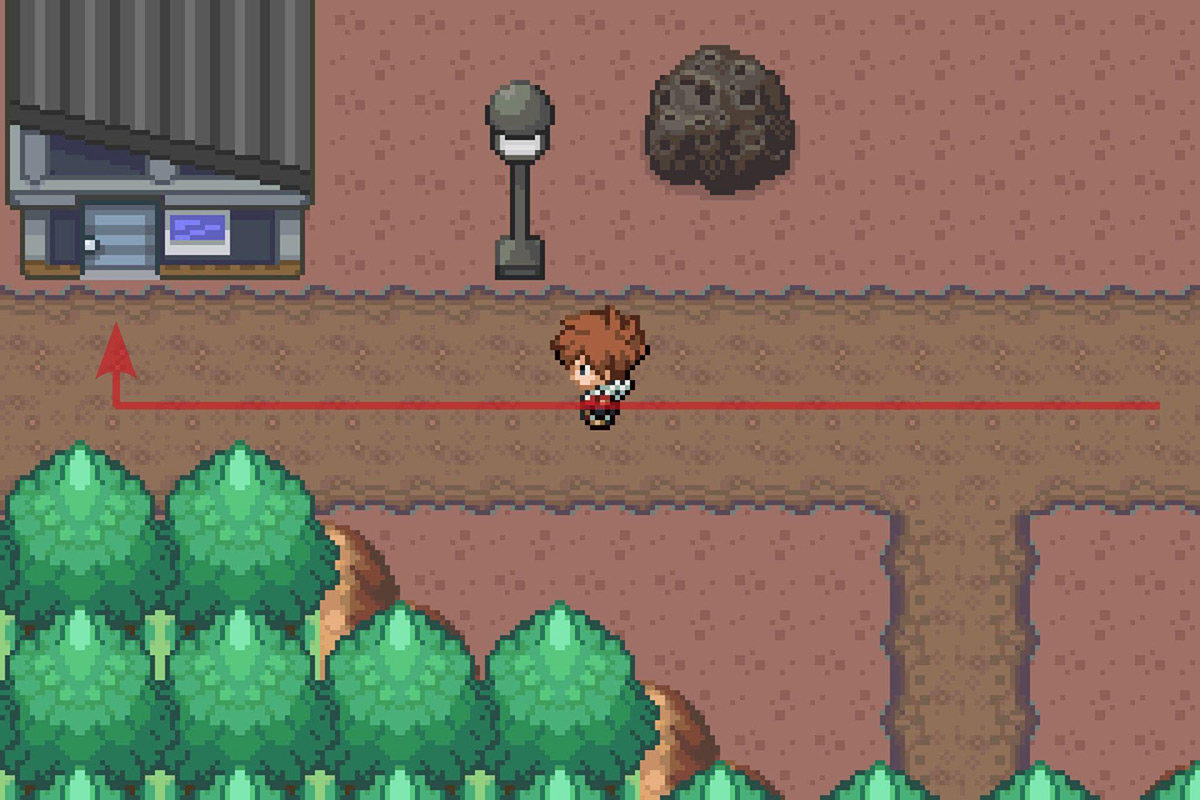 Entering the last house on the path. / Pokémon Unbound