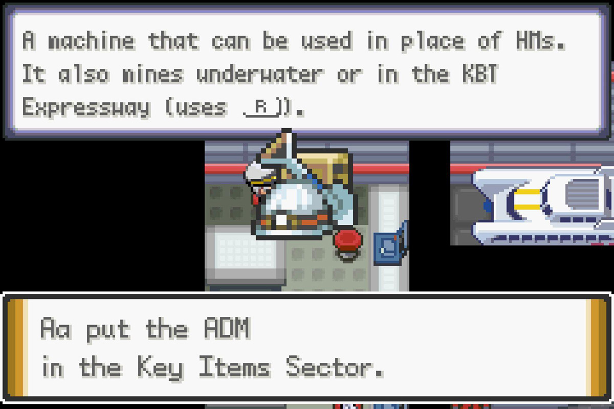 Buying the ADM from Captain Davy. / Pokémon Unbound
