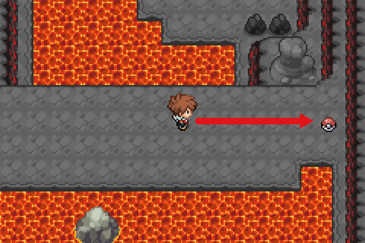Exact location of PokeBall containing Magmarizer / Pokémon Unbound