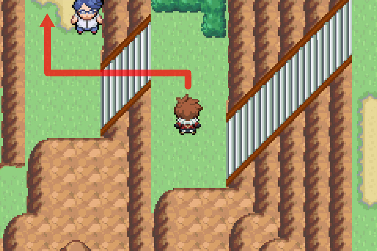Path leading to trainer / Pokémon Unbound