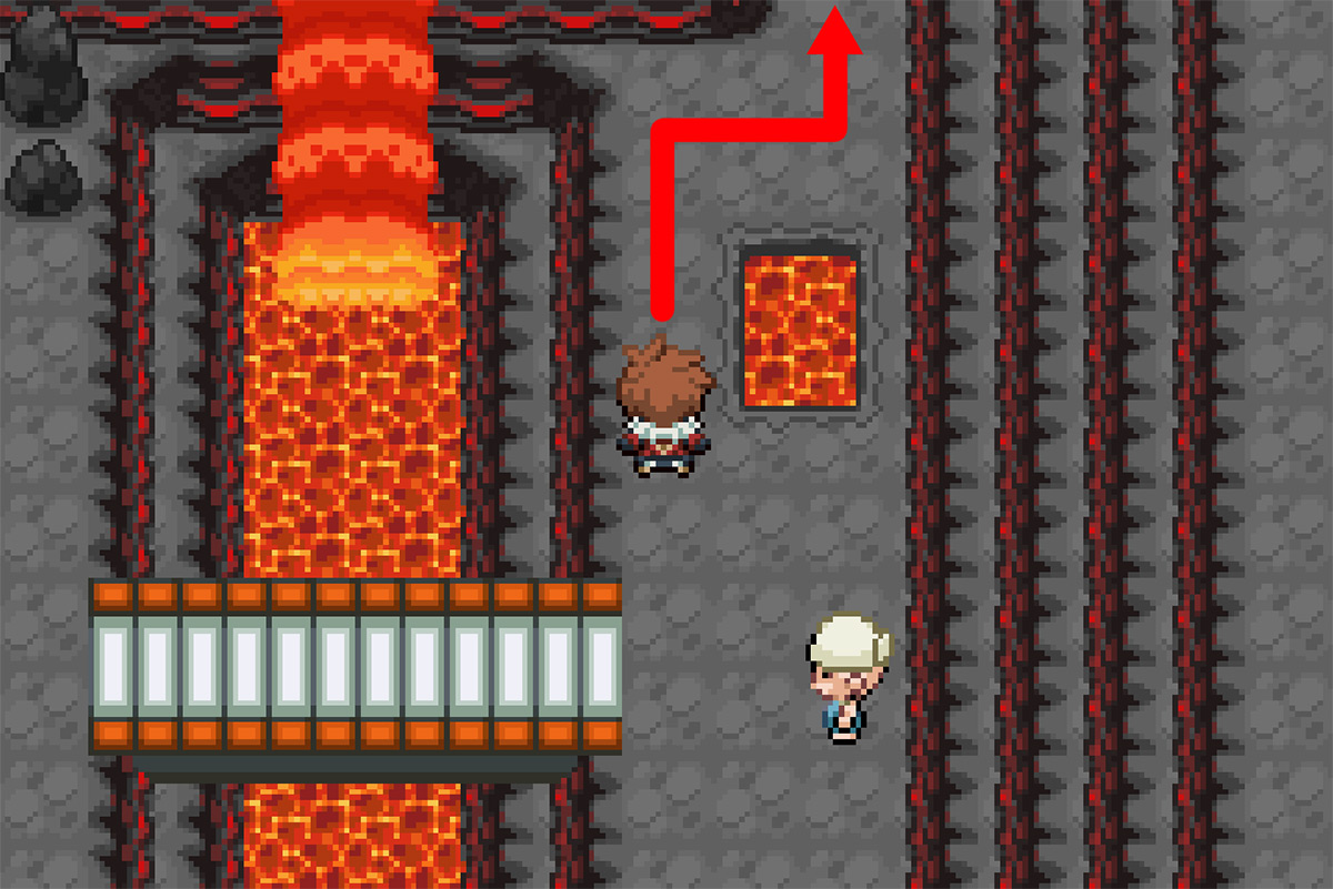 Path to ladder going up to 4F / Pokémon Unbound