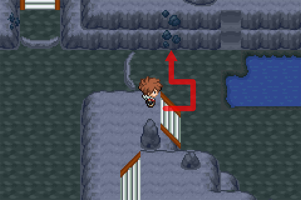 Using Rock Climb to reach the next area / Pokémon Unbound