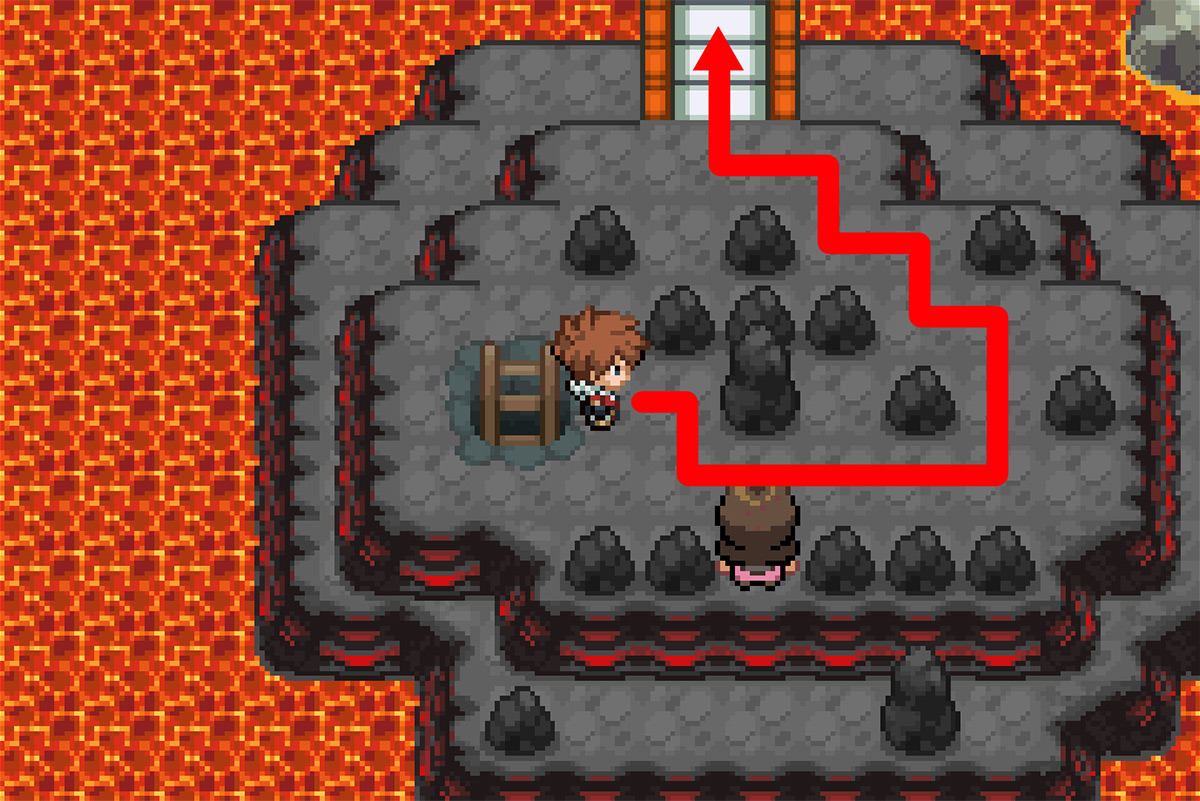 Path to divergence with wooden sign / Pokémon Unbound
