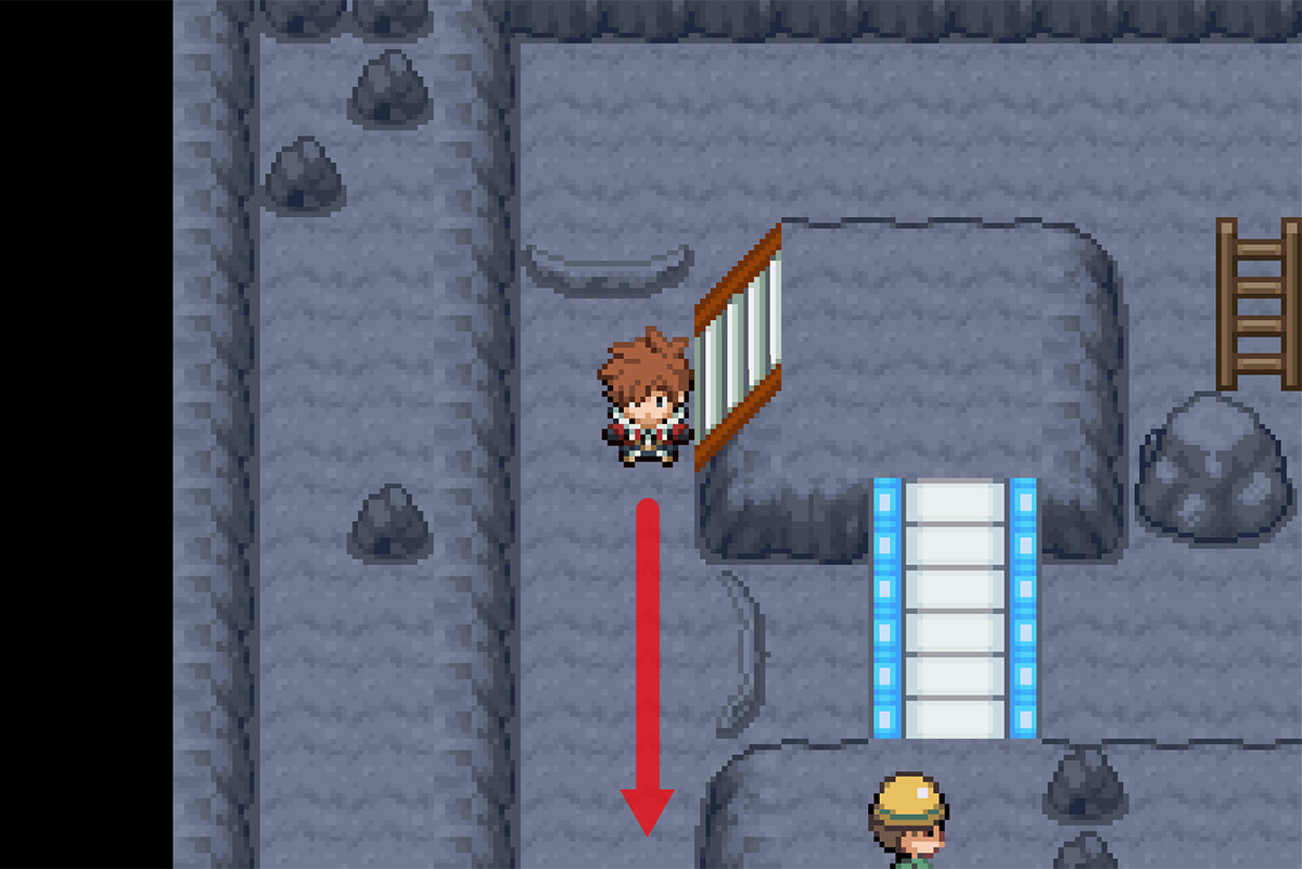Path leading to the second ledge / Pokémon Unbound