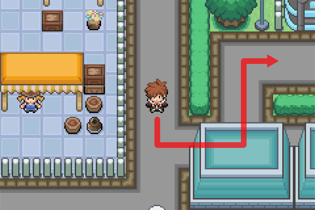 Path leading to the gym / Pokémon Unbound
