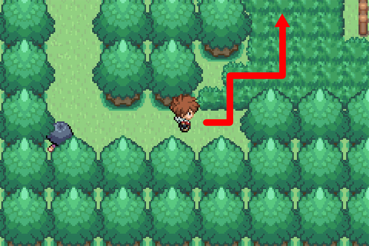 Path leading to rock / Pokémon Unbound