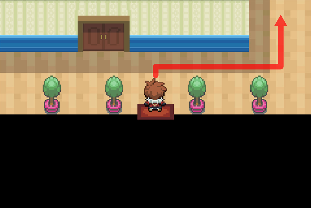 Path to the stairs leading up to 2F / Pokémon Unbound