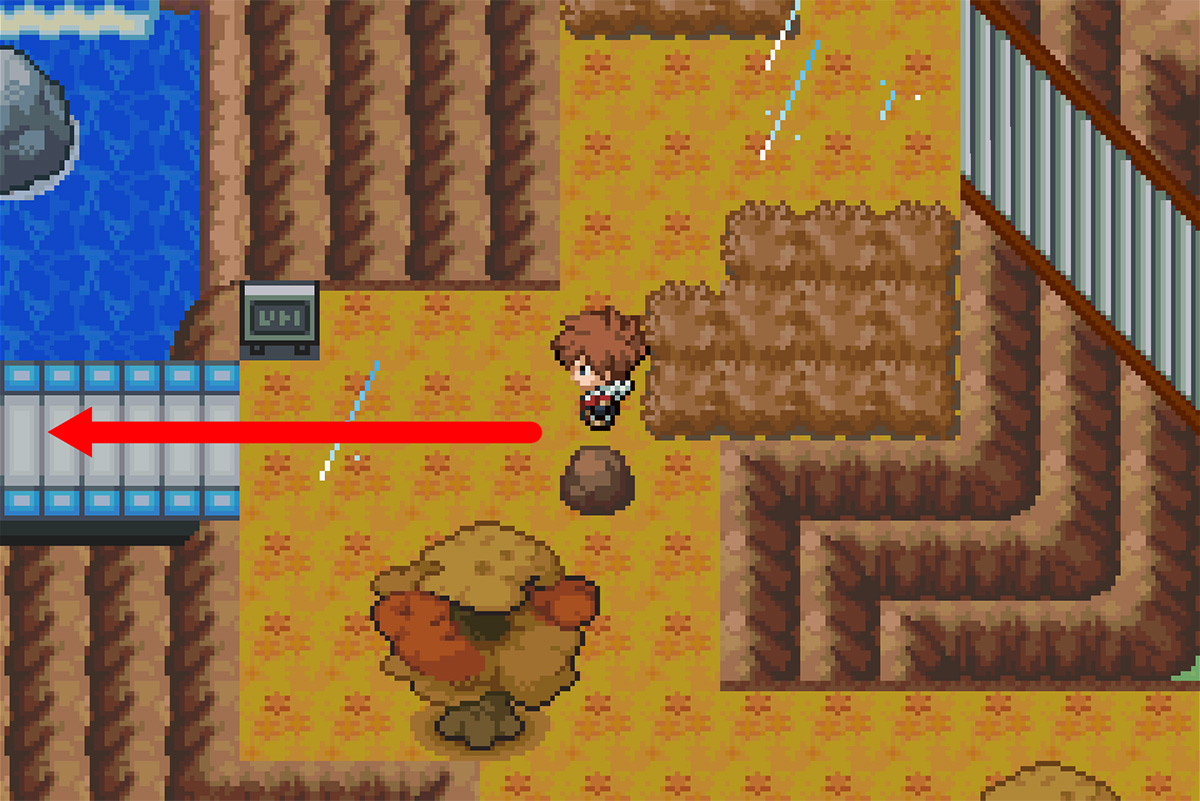 Crossing the bridge connecting Fallshore City and Tehl Town / Pokémon Unbound
