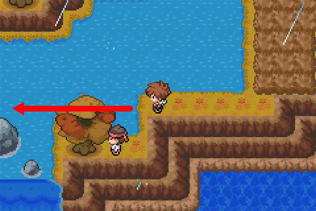 Surfing to the small island in the west / Pokémon Unbound