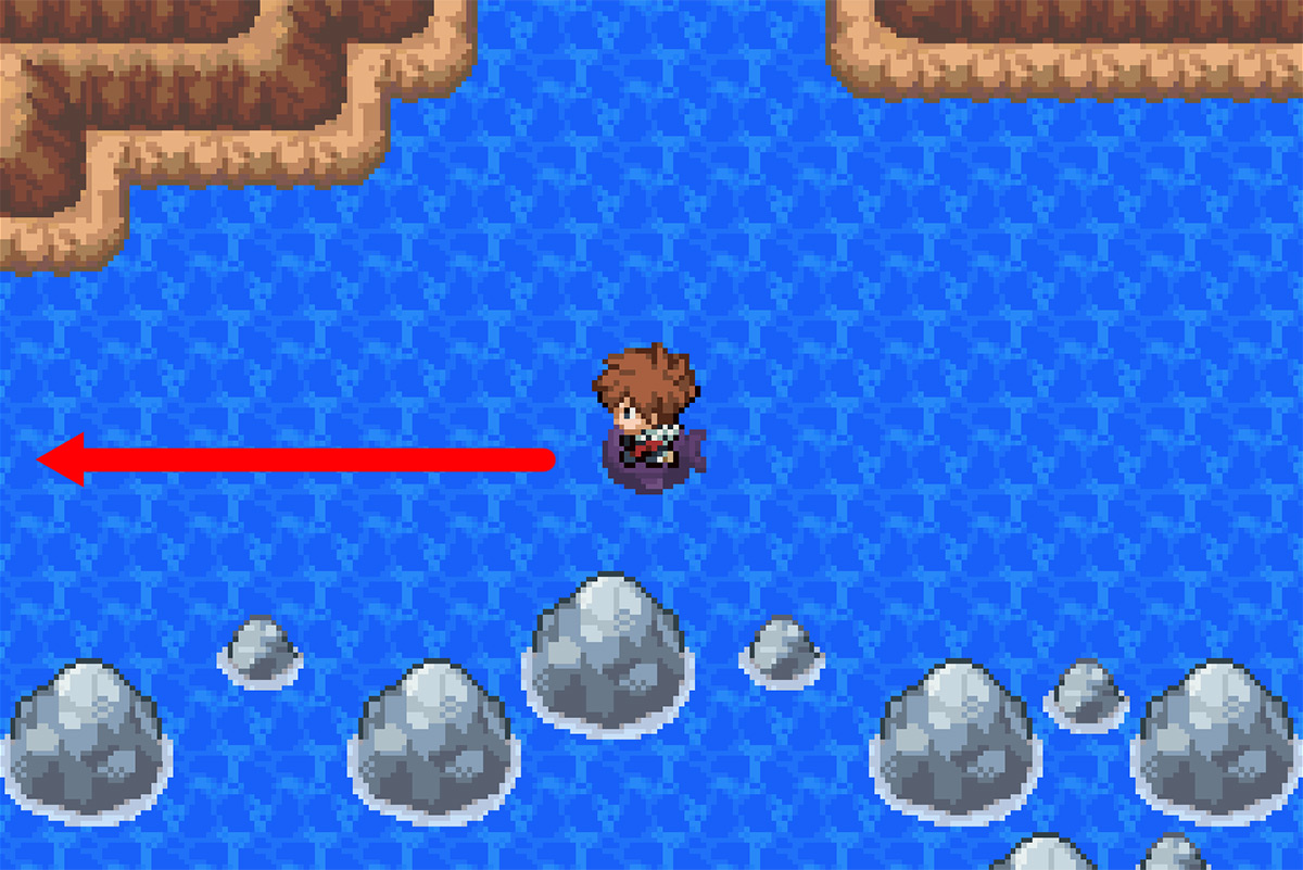 Path to swimming trainer / Pokémon Unbound