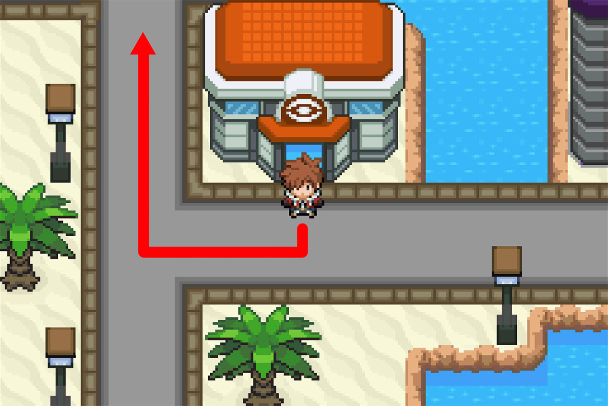 Path to the eastern end of Dehara / Pokémon Unbound