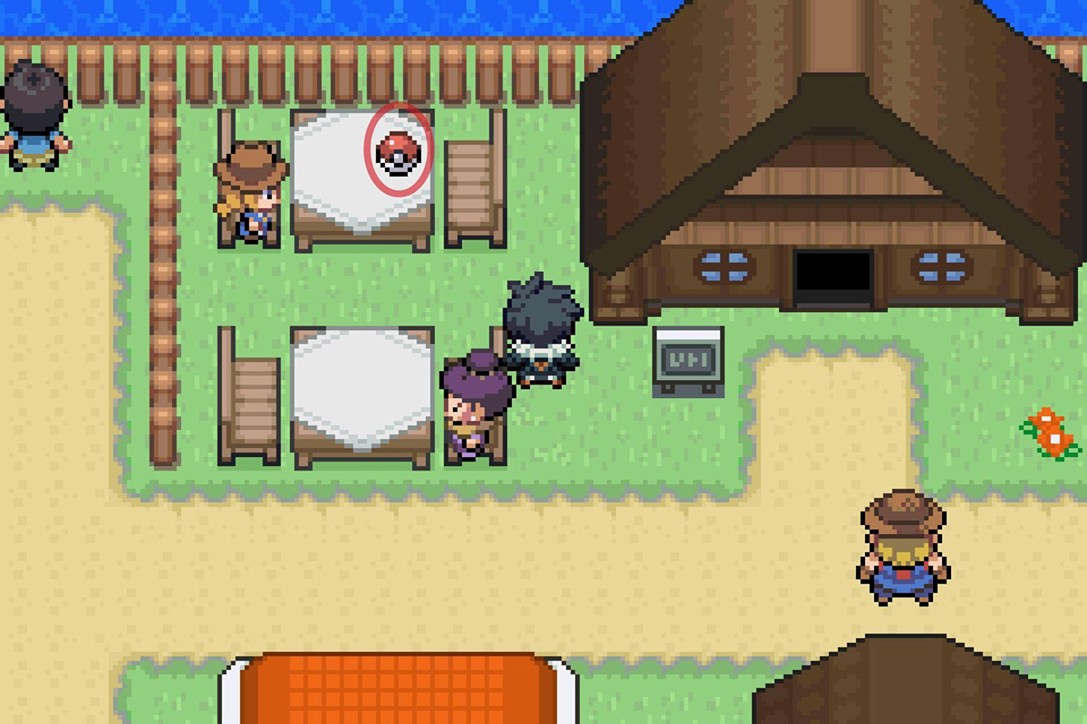 Approaching the item on the table. / Pokémon Unbound