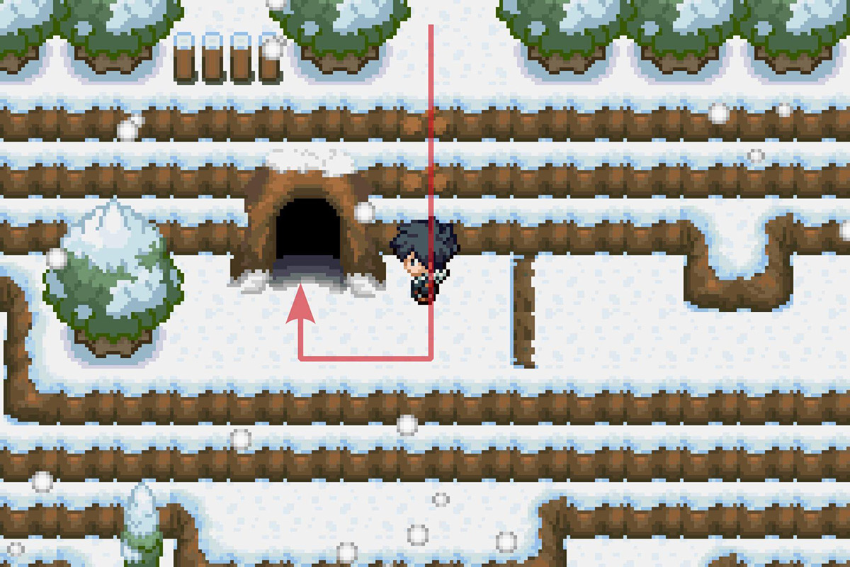 Entering Icy Hole. / Pokémon Unbound