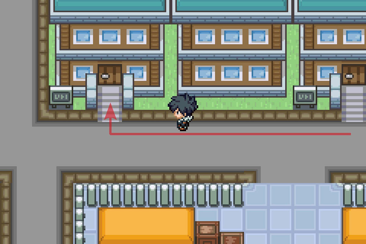 Entering the Fallshore Mission HQ. / Pokémon Unbound