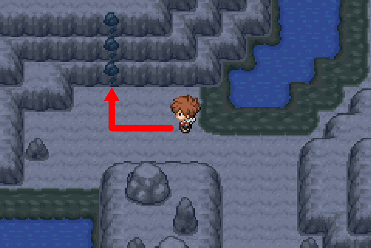 Using Rock Climb to traverse the hill / Pokémon Unbound
